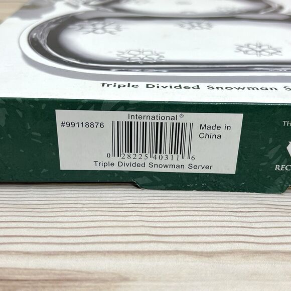 VTG International Silver Divided Snowman Server 15” Silverplate Christmas Tray - Picture 10 of 13